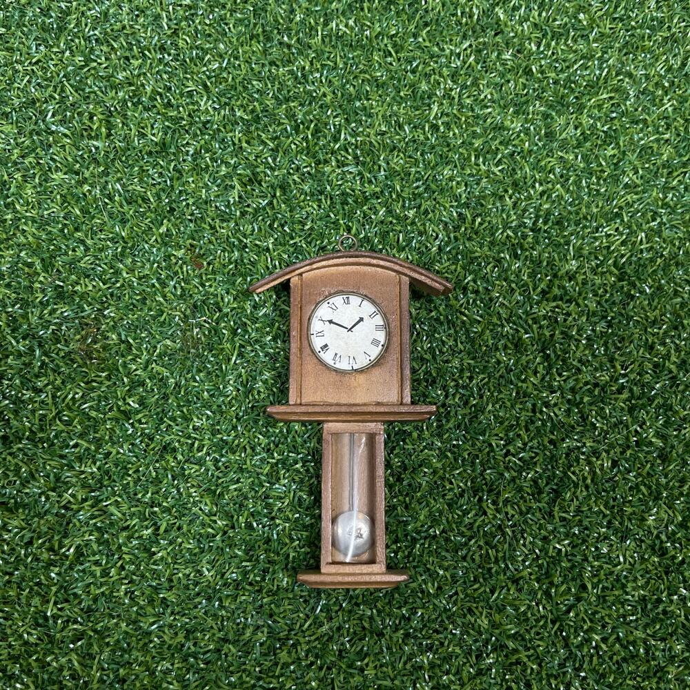 Vintage Wooden Miniature Dollhouse Pendulum Clock